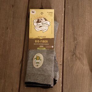 Fox River Mens Bio-Fiber Outdoor Country Crew Socks 2288 XL Gray Brand New
